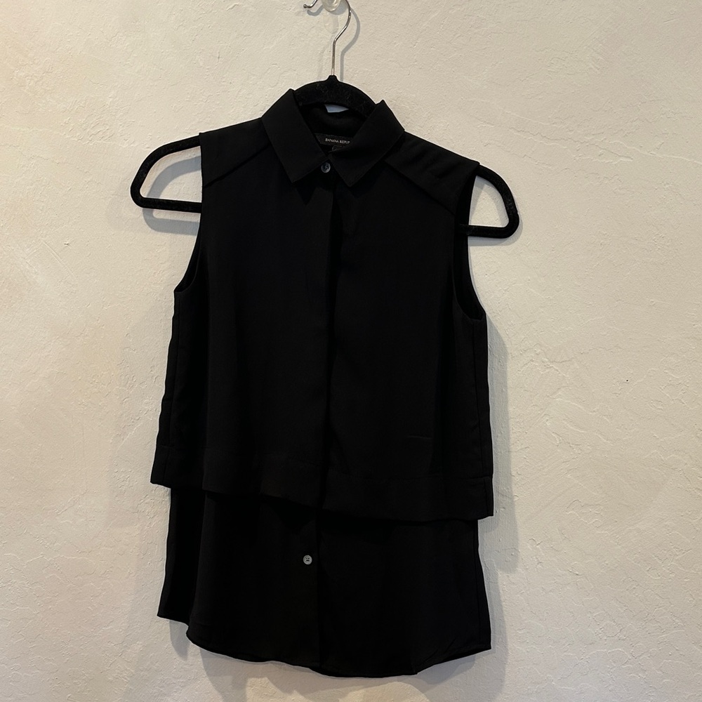 Banana Republic Black Sleeveless Blouse